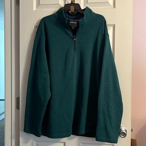 Izod 1/4 Quarter Zip Pullover Shirt Mens 3XL Green Advantage Performance Sweater